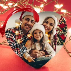 Boule de Noël Coeur personnalisée - Photo