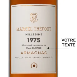 Bouteille d'Armagnac personnalisé Millésimé
