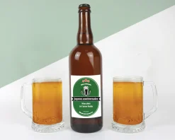 Bouteille de bière personnalisée message
