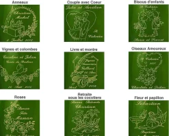Bouteille de champagne personnalisée gravée - Avec flûtes à champagne