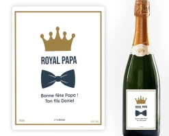 Bouteille de champagne personnalisée - Papa Royal