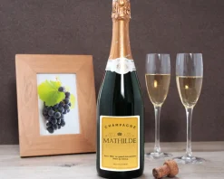Bouteille de champagne personnalisée - Message