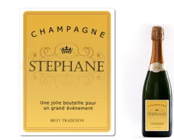 Bouteille de champagne personnalisée - Message