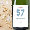 Bouteille de champagne personnalisée anniversaire - Ballons Bleu