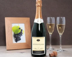 Bouteille de champagne personnalisée anniversaire - Prénom et message