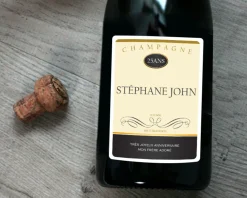 Bouteille de champagne personnalisée anniversaire - Prénom et message