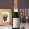 Bouteille de champagne personnalisée prénoms - Coeur Famille