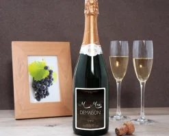 Bouteille de champagne personnalisée mariage - M. & Mme