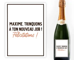 Bouteille de champagne personnalisée - Message