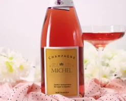 Bouteille de champagne rosé personnalisée - Prénom