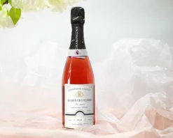 Bouteille de champagne rosé personnalisée - Nom et message