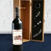 Bouteille de vin de Bordeaux personnalisée message - Avec coffret sommelier