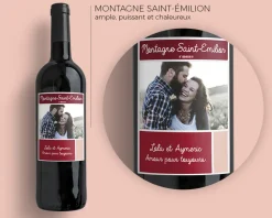 Bouteille de vin de Bordeaux personnalisée photo - Elegance