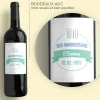 Bouteille de vin de Bordeaux personnalisée anniversaire - Bougies Vert