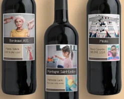 Bouteille de vin de Bordeaux personnalisée - 2 photos