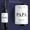Bouteille de vin de Bordeaux personnalisée papa - Message