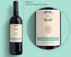 Bouteille de vin de Bordeaux personnalisée famille - Family Circus