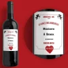 Bouteille de vin de Bordeaux personnalisée couple - Cupidon