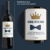 Bouteille de vin de Bordeaux personnalisée - Papa Royal
