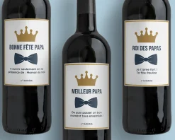 Bouteille de vin de Bordeaux personnalisée - Papa Royal