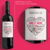 Bouteille de vin de Bordeaux personnalisée couple - Mots d'Amour