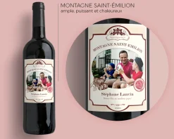 Bouteille de vin de Bordeaux personnalisée photo - Classique