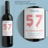 Bouteille de vin de Bordeaux personnalisée anniversaire - Ballons Rose