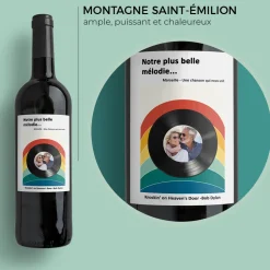 Bouteille de vin personnalisée - Retro Vibes