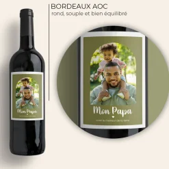 Bouteille de vin personnalisée - Instantané d'Amour