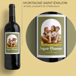 Bouteille de vin personnalisée - Instantané d'Amour