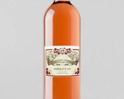 Bouteille de vin rosé personnalisée - Prénom et message