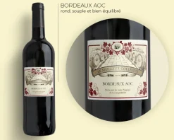Bouteille de vin rouge personnalisée - Message