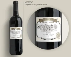 Bouteille de vin rouge personnalisée - Message