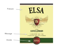 Bouteille de whisky personnalisée - Prénom et message