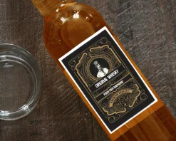Bouteille de whisky personnalisée message - Rétro
