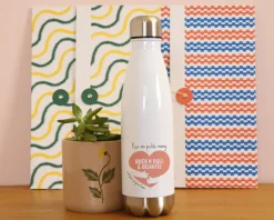 Bouteille isotherme en inox personnalisée - C'est pour ça qu'on t'aime
