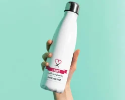 Bouteille isotherme en inox personnalisable - Remerciement personnel soignant