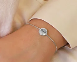 Bracelet brossé personnalisé - Argent ou Plaqué Or