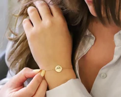 Bracelet brossé personnalisé - Argent ou Plaqué Or
