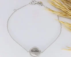 Bracelet brossé personnalisé - Argent ou Plaqué Or