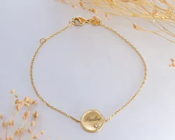 Bracelet brossé personnalisé - Argent ou Plaqué Or