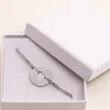 Bracelet coeur et double chaîne en Argent véritable