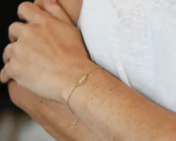 Bracelet enfant personnalisé Nuage - Plaqué or 18 carats ou argent
