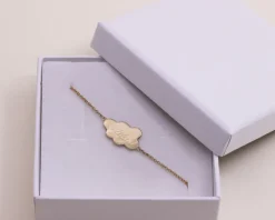 Bracelet enfant personnalisé Nuage - Plaqué or 18 carats ou argent