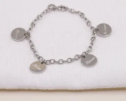 Bracelet médailles - Argent véritable