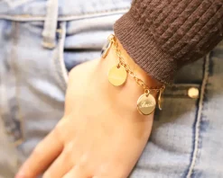 Bracelet médailles - Plaqué Or 18 carats