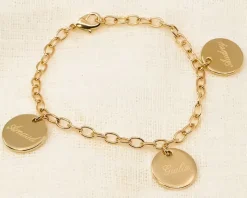 Bracelet médailles - Plaqué Or 18 carats