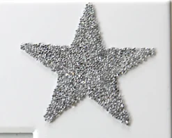 Cadre blanc gravé Etoiles Cristaux Swarovski®