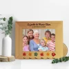 Cadre en bois personnalisé - Famille fleurs