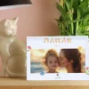 Cadre en verre personnalisé - Amour Fleuri